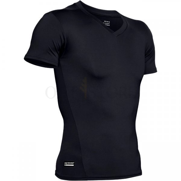 Under Armour Mens Tactical HeatGear Compression V-Neck T-Shirt - Black - XL