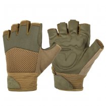 Helikon Half Finger Mk2 Gloves - Olive Green / Coyote A - M