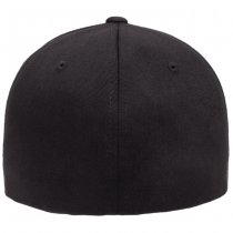 Flexfit Wooly Combed Cap - Black Black - XS/S