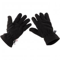 MFH Fleece Gloves 3M Thinsulate - Black - S