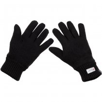 MFH Knitted Gloves 3M Thinsulate - Black - M