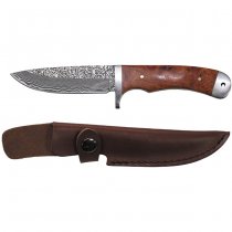FoxOutdoor Damask Knife Red Quince Wood Inlay