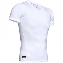 Under Armour Mens Tactical HeatGear Compression V-Neck T-Shirt - White - L