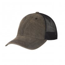 Helikon Plain Trucker Cap Dirty Washed Cotton - Dirty Washed Black / Black A
