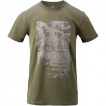 Helikon T-Shirt Adventure Is Out There - Olive Green - XL