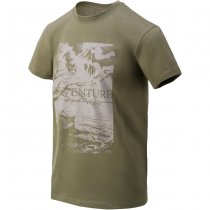 Helikon T-Shirt Adventure Is Out There - Olive Green - XL